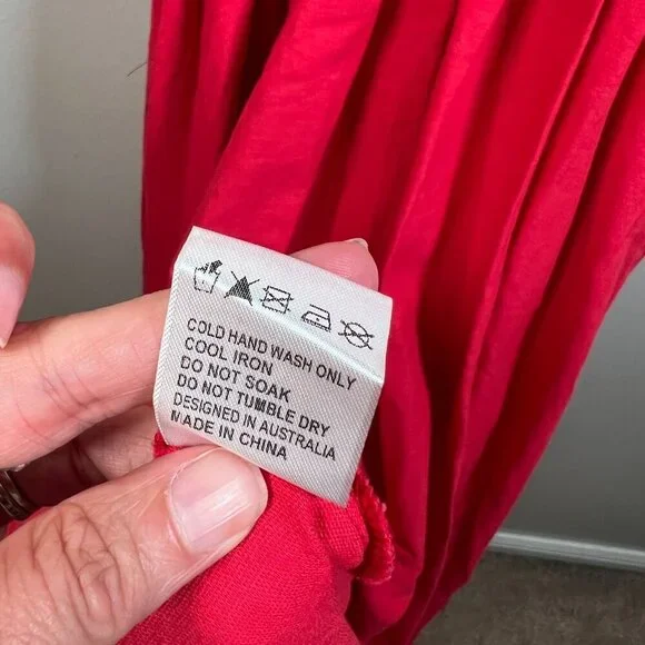 Hello Molly My Standards Maxi Dress Size 4 Red Assymetrical Event Party Wedding - Picture 12 of 12